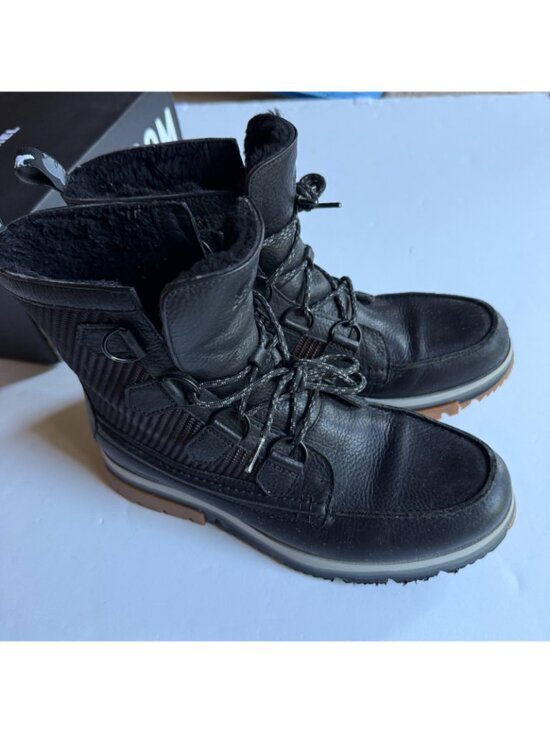 SOREL Atlis Caribou Lux WP Black Waterproof Winter Boots - Men\'s 10US main image 6